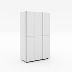 Doppelfach-Spind 3 Abteile Push-to-Open
