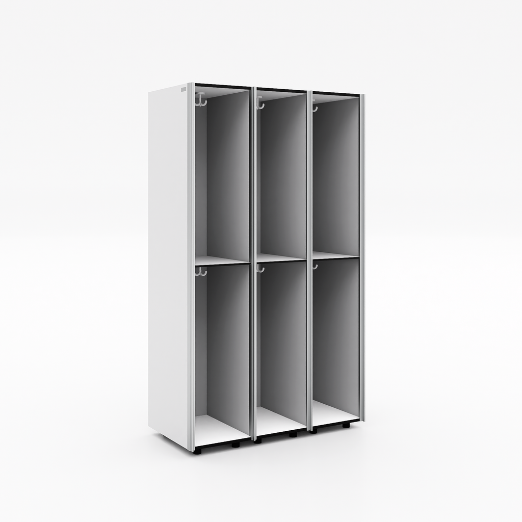 Doppelfach-Spind 3 Abteile